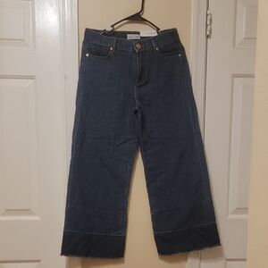 LOFT Indigo Wide Leg Jeans